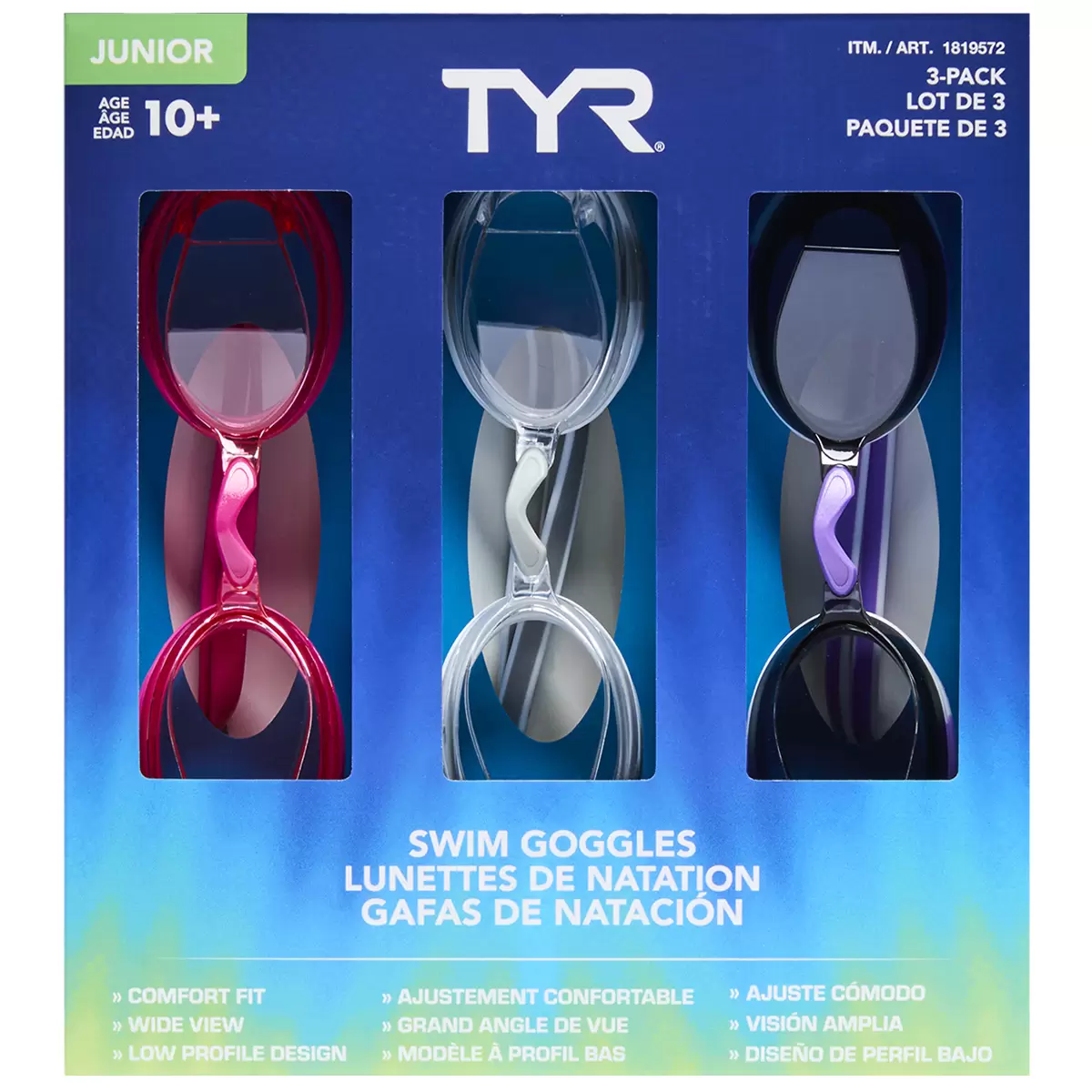 TYR Junior Goggle 3 Pack Girls